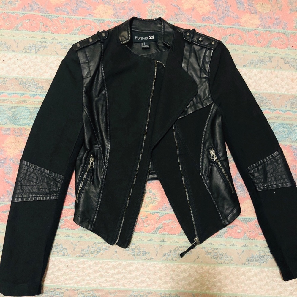 Pleather motorcycle Jacket